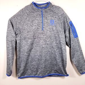 Duke Blue Devils Pullover Mens Medium 1/4 Zip Lightweight  Black Blue Colosseum